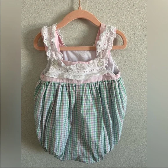 TBBC Pastel Pink/Green/Blue Gingham Bubble - Picture 2 of 4